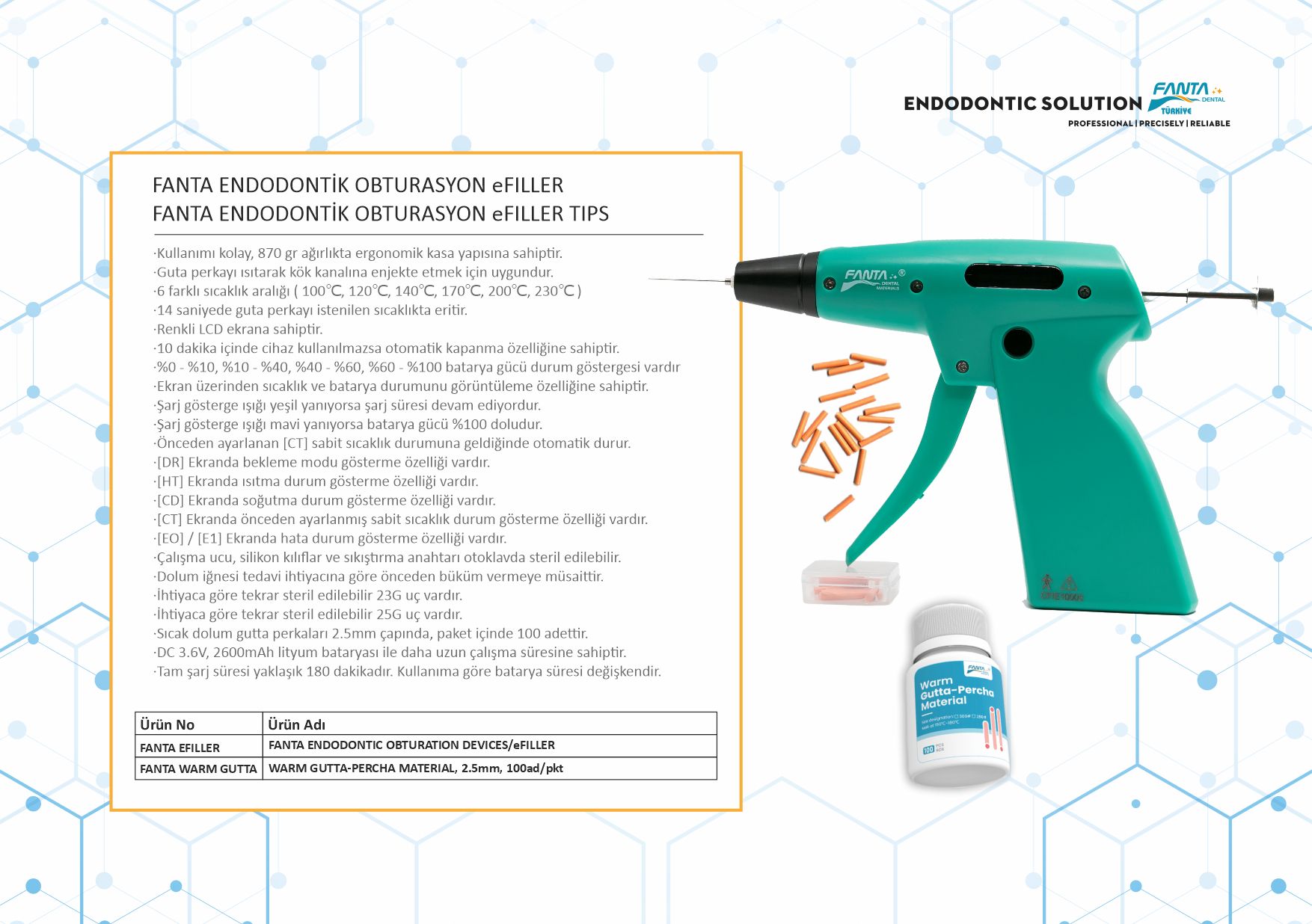 ENDODONTİK OBTURASYON eFILLER