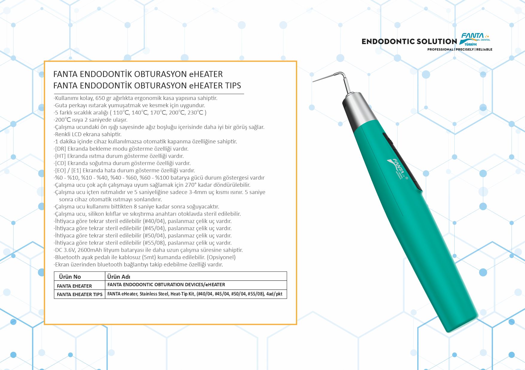 ENDODONTİK OBTURASYON eHEATER